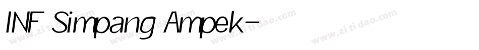 INF Simpang Ampek字体转换